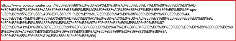 ตัวอย่างลิงก์ที่ยาวเหยียด