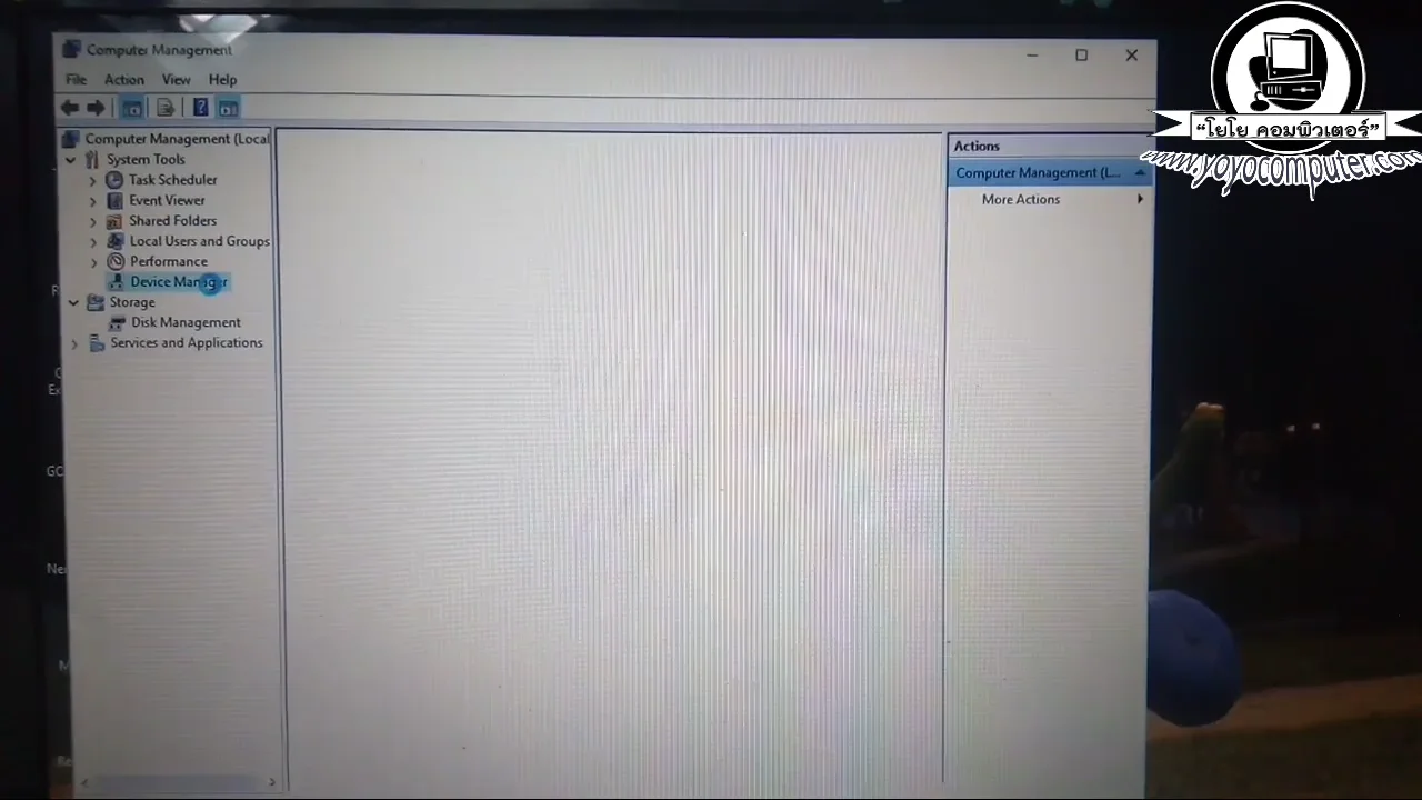 ภาพจากวิดีโอสอนแก้ปัญหา fix laptop wifi red cross no internet