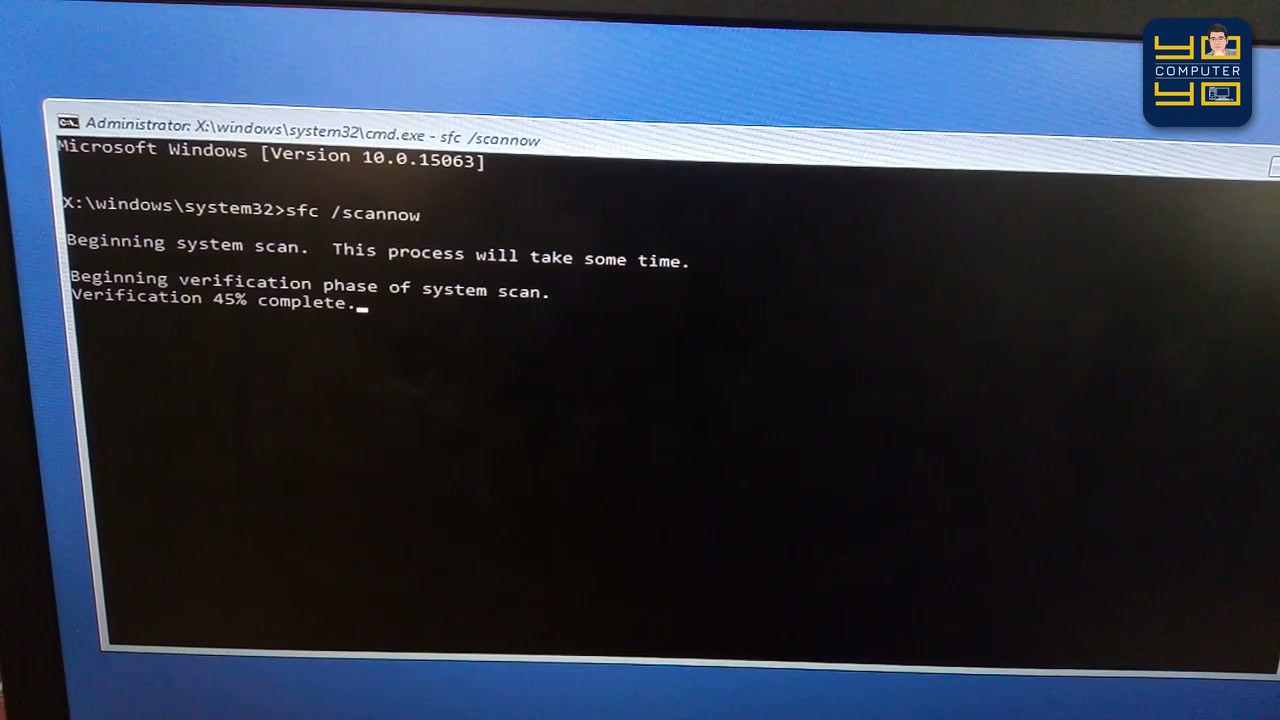 เมื่อกด Enter แล้ว หน้าจอจะขึ้นข้อความว่า Beginning system scan This process will take some time และเริ่มนับ…