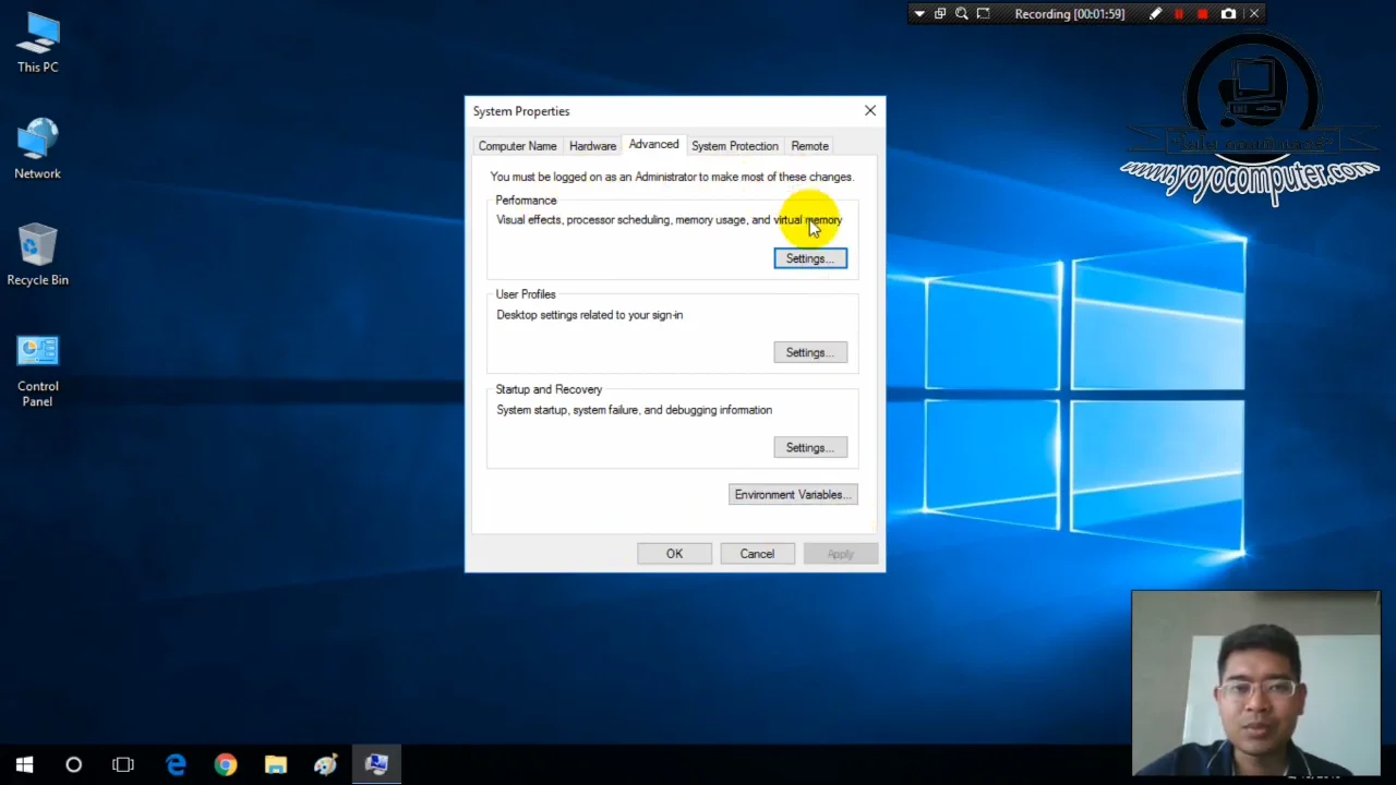 ภาพจากวิดีโอสอนแก้ปัญหา optimize windows 10 11 speed guide