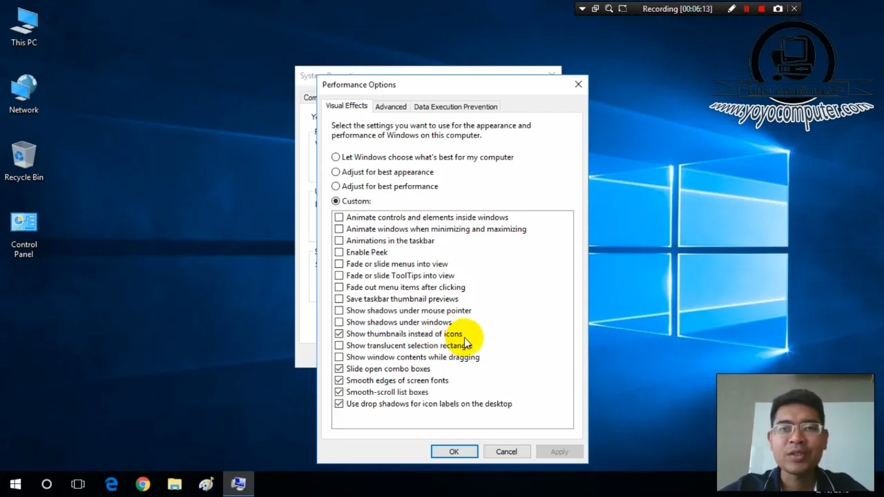 ภาพจากวิดีโอสอนแก้ปัญหา optimize windows 10 11 speed guide
