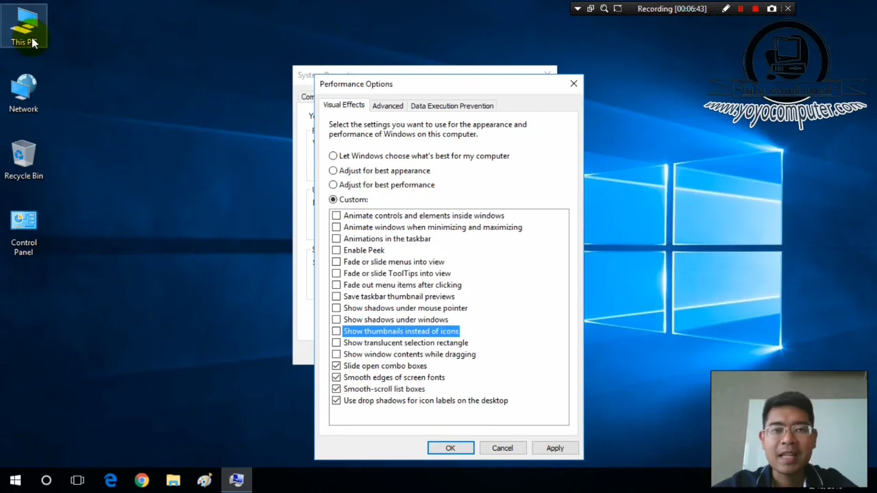 ภาพจากวิดีโอสอนแก้ปัญหา optimize windows 10 11 speed guide