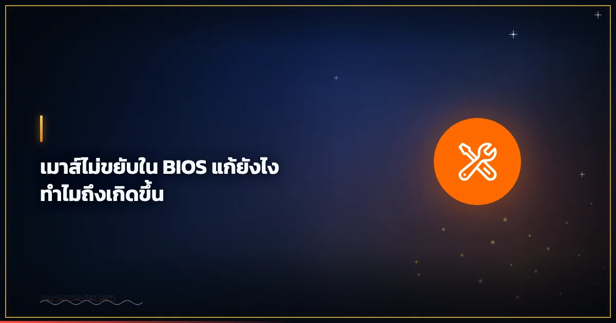 เมาส์ไม่ขยับใน BIOS แก้ยังไง ทำไมถึงเกิดขึ้น
