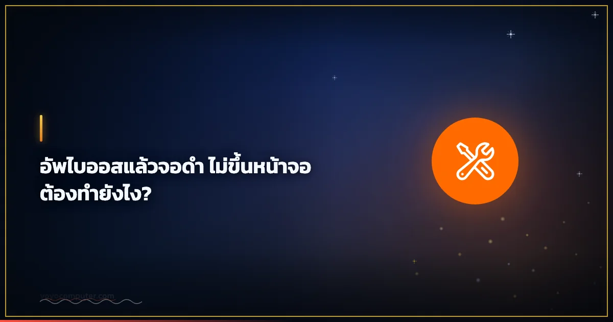 อัพไบออสแล้วจอดำ ไม่ขึ้นหน้าจอ ต้องทำยังไง?
