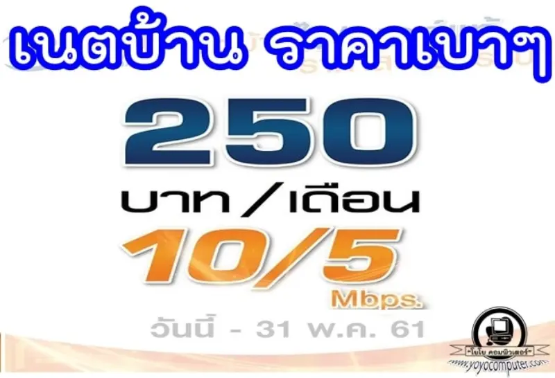 เน็ตบ้านราคาประหยัด 250 บาท ความเร็ว 10/5 Mbps คุ้มไหม? ใช้ทำอะไรได้บ้าง