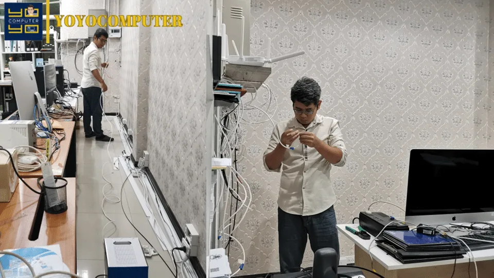 เดินสาย LAN วางระบบเครือข่ายสำนักงาน สระบุรี - โยโยคอมพิวเตอร์