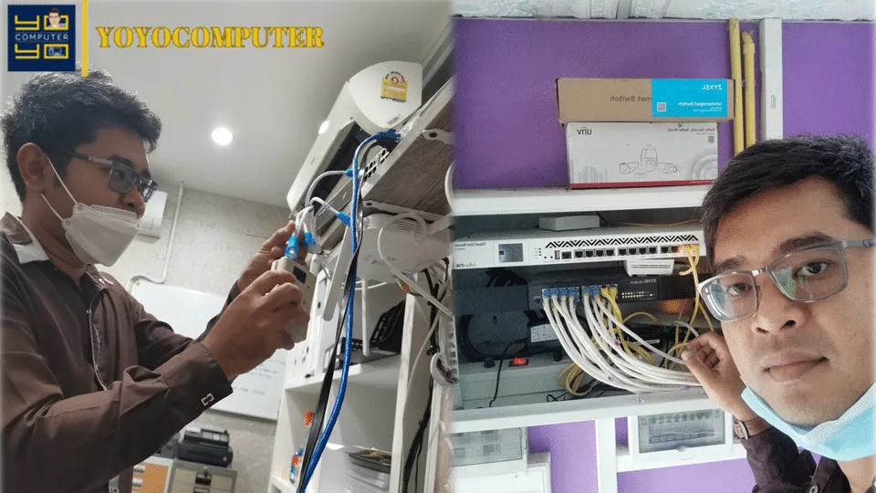 ติดตั้งตู้ Rack ระบบ Network สำนักงาน สระบุรี - โยโยคอมพิวเตอร์