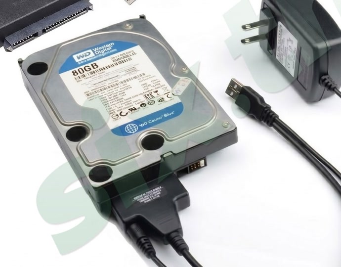 สาย SATA เป็น USB 3.0 (ต่อดิสก์ใหม่เพื่อโคลนชั่วคราว)