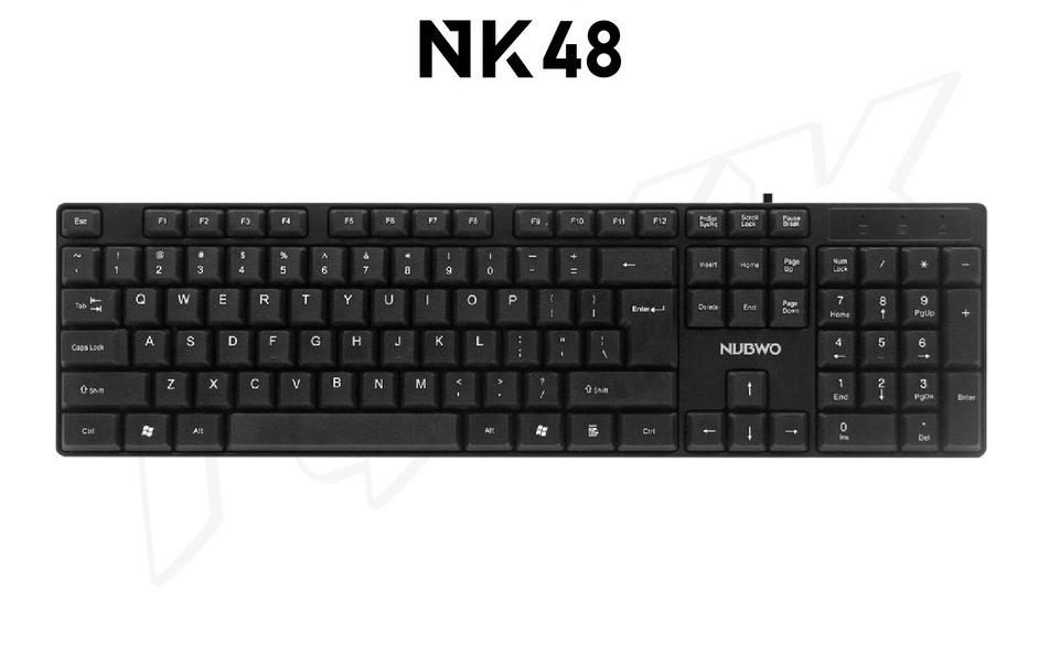 คีย์บอร์ดแยก USB NUBWO NK-48 แป้นพิมพ์ไทย-อังกฤษ (ต่อใช้งานแทนคีย์บอร์ดโน้ตบุ๊กที่เสีย)